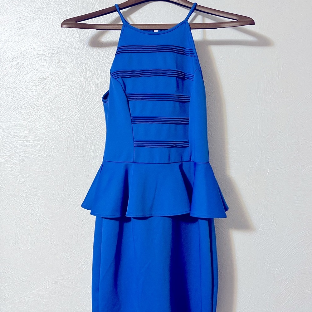 Gorgeous blue peplum dress!